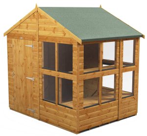 Power 6x8 Apex Potting Shed - Single Door