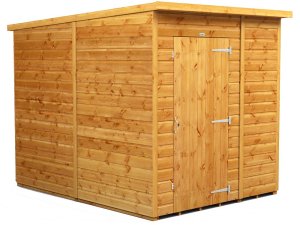 Power 6x8 Pent Garden Shed - Windowless / No Windows