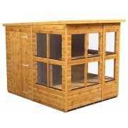 Power 6x8 Pent Potting Shed - Single Door