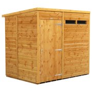 Power 7x5 Pent Garden Security Shed - Single Door