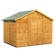 Power 8x10 Apex Secure Garden Shed - Single Door