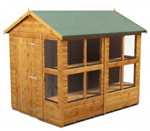 Power 8x6 Apex Potting Shed - Single Door