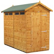 Power 8x4 Apex Secure Garden Shed - Single Door