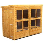 Power 8x4 Pent Potting Shed - Single Door