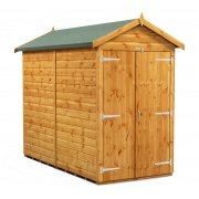 Power 8x4 Apex Garden Shed - Windowless Double Doors