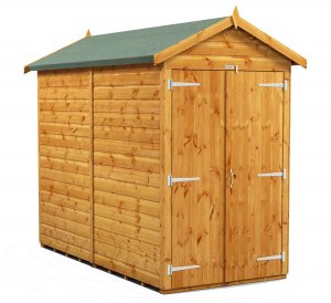 Power 8x4 Apex Garden Shed - Windowless Double Doors