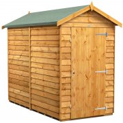 Power 8x4 Apex Garden Shed Overlap - Windowless Single Door