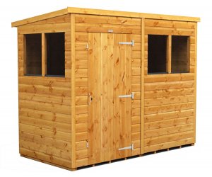 Power 8x4 Pent Garden Shed - Single Door