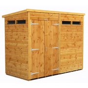 Power 8x4 Pent Garden Security Shed - Double Door