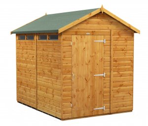 Power 8x6 Apex Secure Garden Shed - Single Door