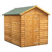 Power 8x6 Apex Garden Shed Overlap - Windowless Single Door