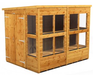 Power 8x6 Pent Potting Shed - Double Door