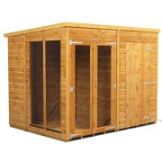 Power 8x6 Pent Summer House with 4ft Side Store