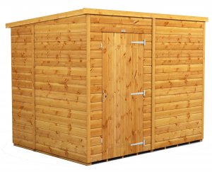 Power 8x6 Pent Garden Shed - Windowless / No Windows