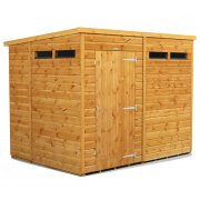 Power 8x6 Pent Garden Security Shed - Single Door