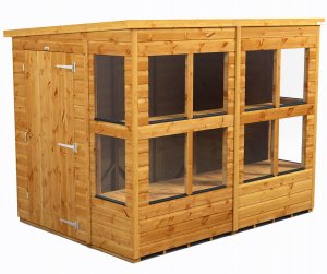 Power 8x6 Pent Potting Shed - Single Door