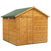 Power 8x8 Apex Secure Garden Shed - Single Door