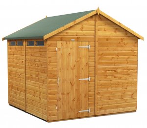 Power 8x8 Apex Secure Garden Shed - Single Door