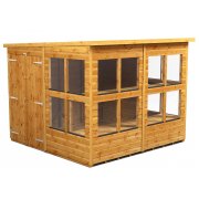 Power 8x8 Pent Potting Shed - Double Door