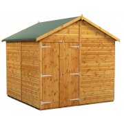 Power 8x8 Apex Garden Shed - Windowless Double Doors