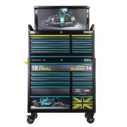 Aston Martin Aramco Formula One® Team x JCB Roller Cabinet and Top Tool Chest Stack