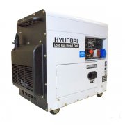 Hyundai 6kW 400v 3-Phase  / 230v Single-Phase Silenced Long Run Diesel Generator DHY8000SELR-T