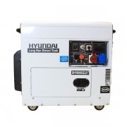 Hyundai 6kW 400v 3-Phase  / 230v Single-Phase Silenced Long Run Diesel Generator DHY8000SELR-T