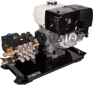 Skid Mounted E100-1010 Interpump Honda GX390 Petrol Engined Pump Unit - 21lpm - 170Bar / 2465Psi