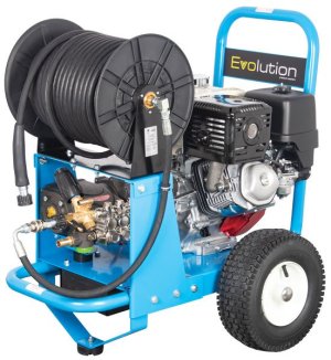 Evolution 2 E2T15250PHE-HR Honda GX390 Electric Start 250 Bar / 3626 Psi Pressure Washer + 40m hose and reel