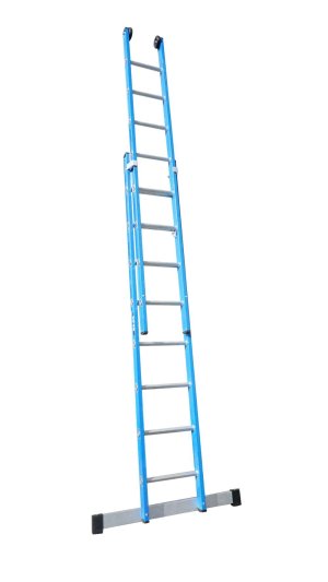 Lyte GFNELT225 Non-Conductive Glass Fibre 2x8 Tread Two Section Ladder 12.8 Ft