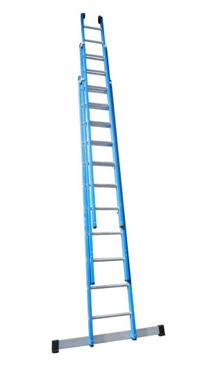 Lyte GFNELT330 Non-Conductive Glass Fibre 3x11 Tread Three Section Ladder 24 Ft