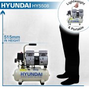 Hyundai HY5508 4CFM, 550w, 0.75HP, 8 Litre Oil Free Direct Drive Silenced Air Compressor