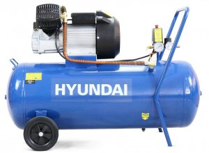 Hyundai HY30100V 3HP, 100 Litre Air Compressor - 8 Bar, 14CFM, V-Twin, Direct Drive, Silenced