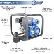 Hyundai HY50 Petrol Clean Water Pump - 2" / 50mm Inlet and Outlet