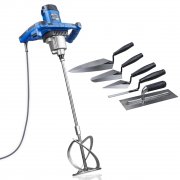 Hyundai HYPM1600E 600W Electric Paddle Mixer with 5 Piece Trowel Set 230v/240v