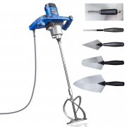 Hyundai HYPM1600E 600W Electric Paddle Mixer with 5 Piece Trowel Set 230v/240v