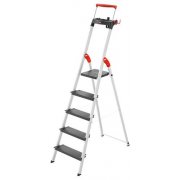 Hailo L100 Topline 5 Step Aluminium Step Ladder with Utility Platform