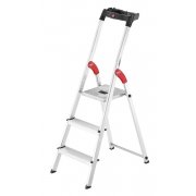 Hailo L60 Standardline 3 Step Aluminium Step Ladder with Utility Platform