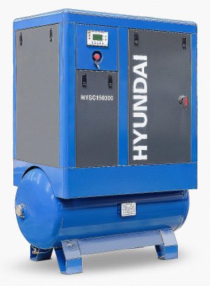 Hyundai 15hp or 11kW 300 Litre Screw Compressor