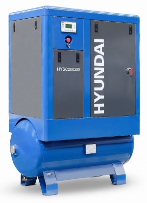 Hyundai HYSC200300 20hp 15kW 300 Litre Screw Compressor