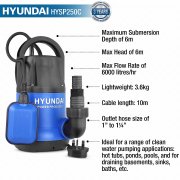 Hyundai HYSP250C 250w Electric Clean Water Submersible Pump