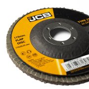 JCB Metal 60 Grit Flap Discs 115mm / 4.5'' x 22.23mm, 10 Pack