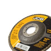 JCB Metal 80 Grit Flap Discs 115mm / 4.5'' x 22.23mm, 10 Pack