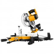 JCB Corded 254mm Sliding Mitre Saw with Laser Guide, Bevel 90-45 Degrees, Dust Collector