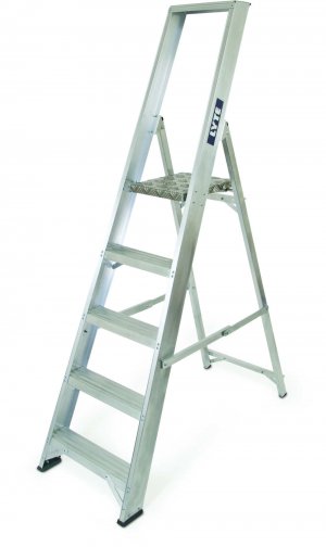 Lyte NESP5 Professional Swingback Stepladder 5 Tread Certified EN131-2