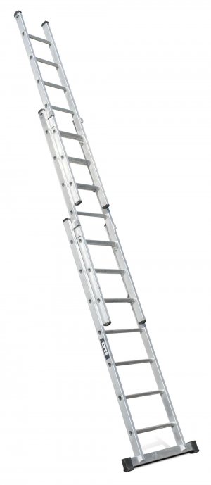 Lyte NGT320 Industrial EN131-2 Professional 3 Section Extension Ladder 3×7 Rung