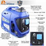 P1 P1000i 1000W Portable Petrol Inverter Suitcase Generator