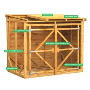 6x6 Power Pent Bike Utility Shed