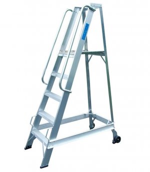 Lyte Industrial WS5 Warehouse Ladder - Side Rails - 5 Treads / Steps