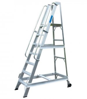 Lyte Industrial WS7 Warehouse Ladder - Side Rails - 7 Treads / Steps